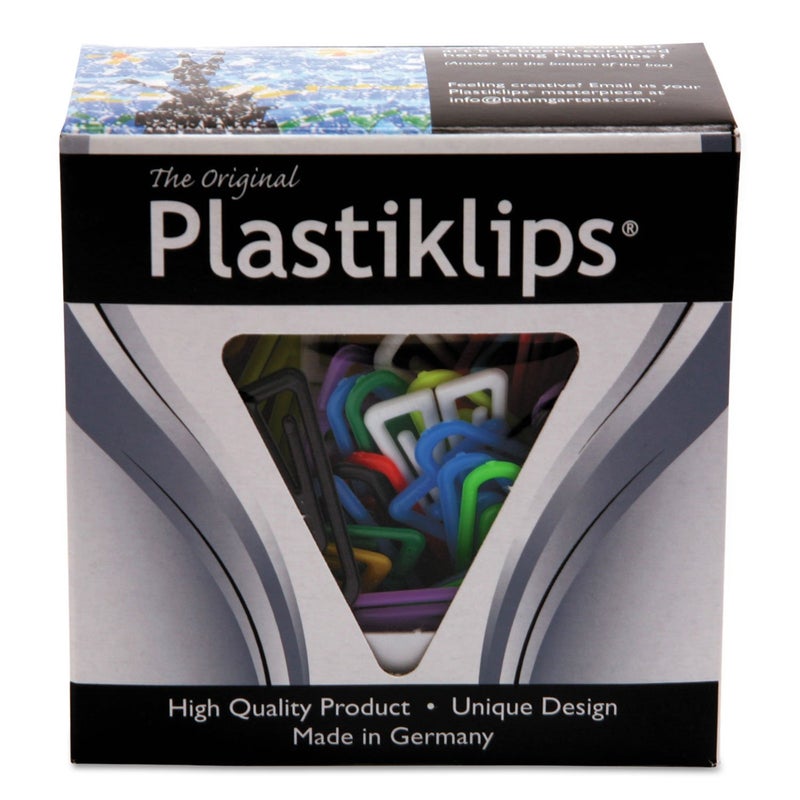 Baumgartens LP0600 Plastiklips Paper Clips, Large, Assorted Colors, 200/Box - Image 2